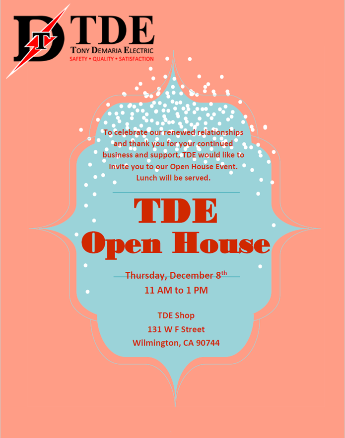 TDE Open House, December 8, 2022